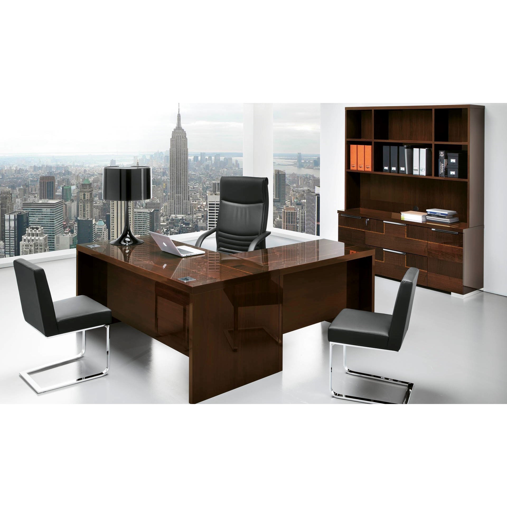 Alf Italia Pisa KJPI880CN Desk with 2 Wireways Corner Furniture